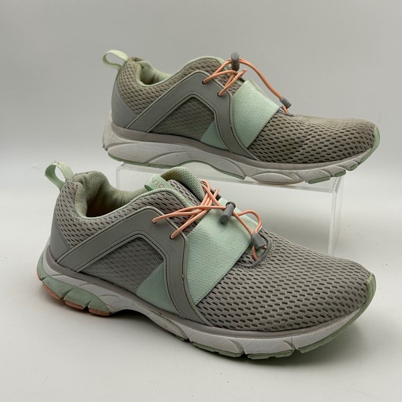 Vionic Shoes - Vionic Berlin Sneakers Womens 9 Grey Mint‎ Green Bungee Lace Athletic Gorpcore
